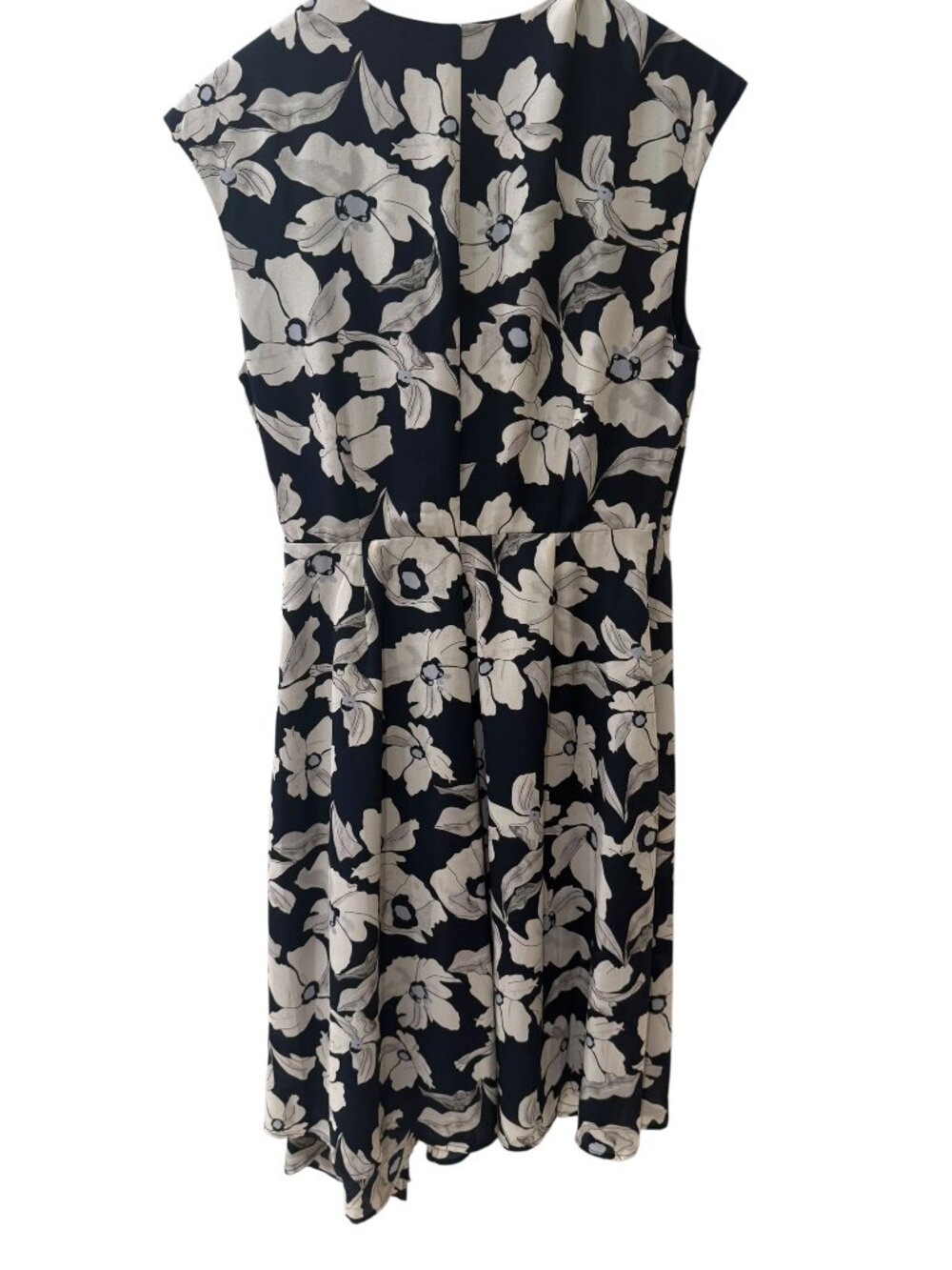 Banana Republic Petite Navy Floral Wrap Maxi Dress with Tie Waist, Size 6P - Picture 3 of 5